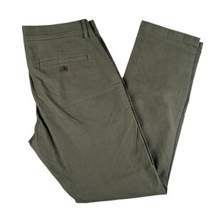 Bonobos Pants Mens 31x32 Green Stretch Organic Cotton Athletic Chino Casual